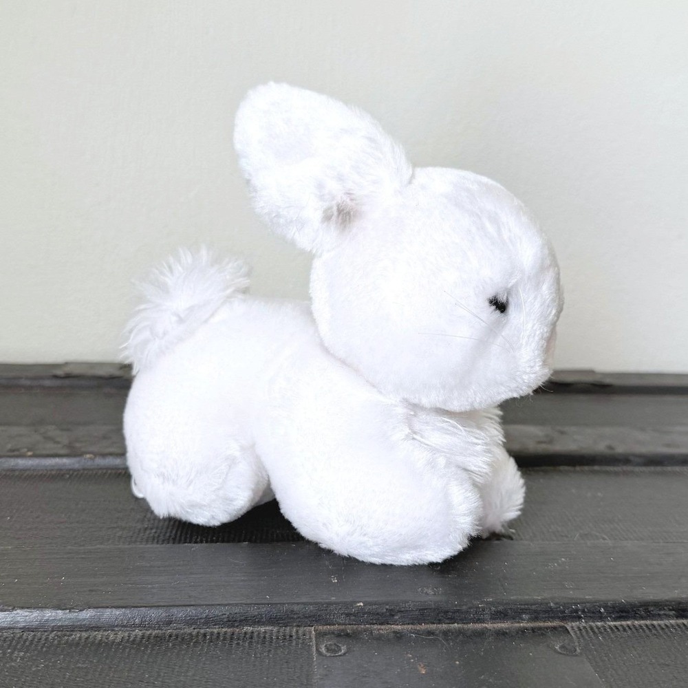 Vintage 1987 Avon White Bunny Rabbit Plush PA940 Pink Nose Korea - Picture 2 of 7